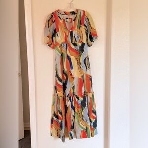 Anthropologie Maeve Vibrant Swirl Dress